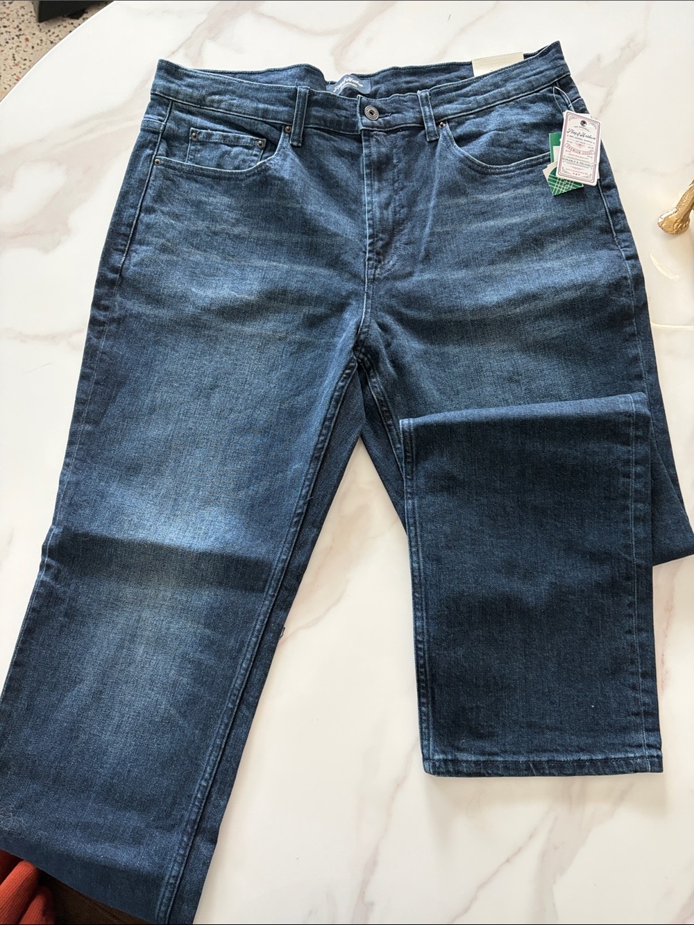 Men’s Flag & Anthem Nashville Straight Stretch Jeans — Indigo/Blue, 35x32 NWT